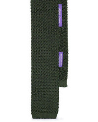 Cravatta di lana verde scuro