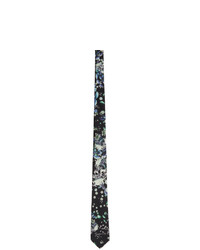 Cravatta di seta a fiori nera di Givenchy