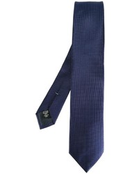 Cravatta di seta a pois blu scuro di Ermenegildo Zegna