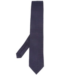 Cravatta di seta a pois blu scuro di Etro
