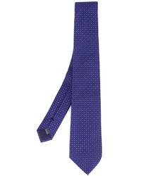 Cravatta di seta a pois blu scuro di fe-fe