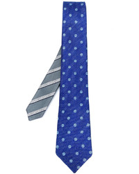 Cravatta di seta a pois blu di Canali