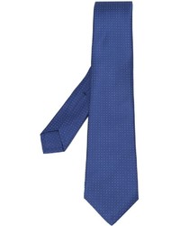 Cravatta di seta a pois blu di Kiton