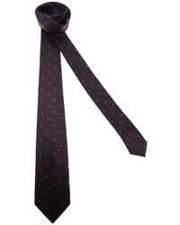 Cravatta di seta a pois marrone di Dolce & Gabbana