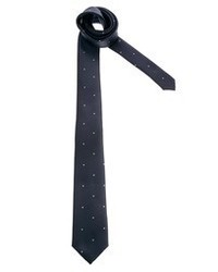 Cravatta di seta a pois nera di Asos