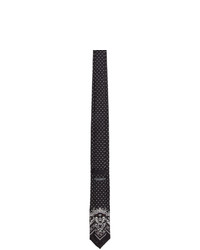 Cravatta di seta a pois nera di Dolce and Gabbana