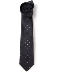 Cravatta di seta a pois nera di Burberry