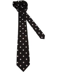 Cravatta di seta a pois nera di Christian Dior