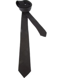 Cravatta di seta a pois nera di Dolce & Gabbana