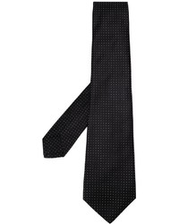Cravatta di seta a pois nera di Kiton