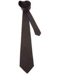 Cravatta di seta a pois nera di Saint Laurent
