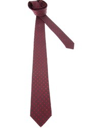 Cravatta di seta a pois rossa di Alexander McQueen