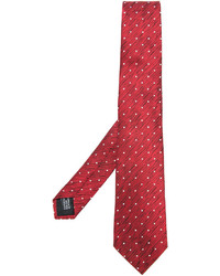 Cravatta di seta a pois rossa di Cerruti