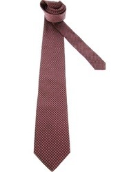 Cravatta di seta a pois rossa di Saint Laurent