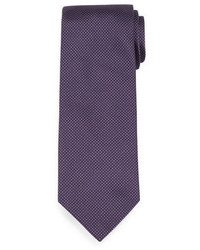 Cravatta di seta a pois viola