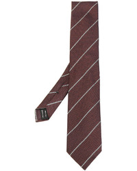 Cravatta di seta a righe orizzontali bordeaux di Tom Ford