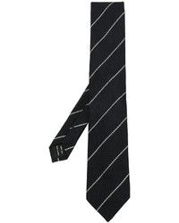 Cravatta di seta a righe orizzontali nera di Tom Ford