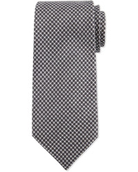 Cravatta di seta a spina di pesce grigia