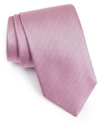 Cravatta di seta a spina di pesce rosa