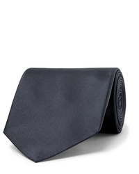 Cravatta di seta blu scuro di Alexander McQueen