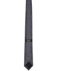 Cravatta di seta blu scuro di Zegna