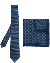 Cravatta di seta blu di Lanvin