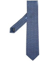 Cravatta di seta blu di Salvatore Ferragamo