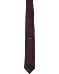 Cravatta di seta con stampa cachemire blu scuro di Zegna
