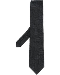 Cravatta di seta con stampa cachemire nera di Etro