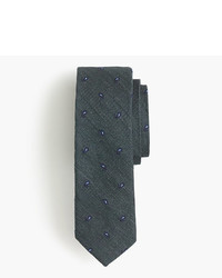 Cravatta di seta con stampa cachemire verde scuro