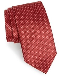 Cravatta di seta geometrica bordeaux