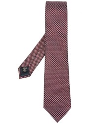 Cravatta di seta geometrica bordeaux di Ermenegildo Zegna