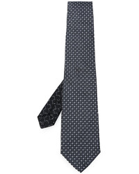 Cravatta di seta geometrica nera di Etro
