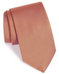 Cravatta di seta geometrica terracotta