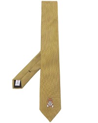 Cravatta di seta gialla di Moschino