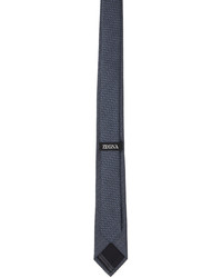 Cravatta di seta grigio scuro di Zegna