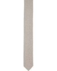 Cravatta di seta lavorata a maglia beige di Tom Ford