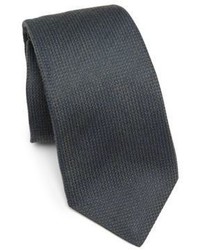 Cravatta di seta lavorata a maglia verde scuro