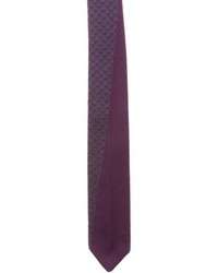 Cravatta di seta lavorata a maglia viola