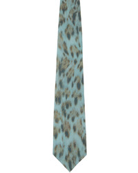 Cravatta di seta leopardata verde menta di Tom Ford