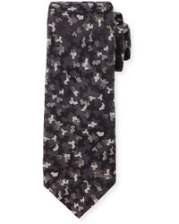 Cravatta di seta mimetica grigio scuro