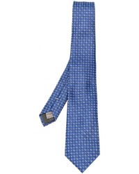 Cravatta di seta ricamata blu di Canali