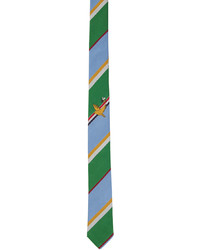 Cravatta di seta ricamata multicolore di Thom Browne
