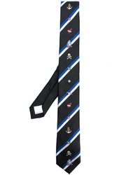 Cravatta di seta ricamata nera di Valentino Garavani