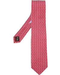 Cravatta di seta rossa di Salvatore Ferragamo