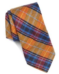 Cravatta di seta scozzese arancione