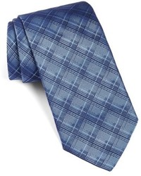 Cravatta di seta scozzese blu