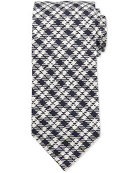 Cravatta di seta scozzese blu scuro