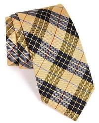Cravatta di seta scozzese gialla
