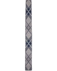 Cravatta di seta scozzese grigia di Thom Browne